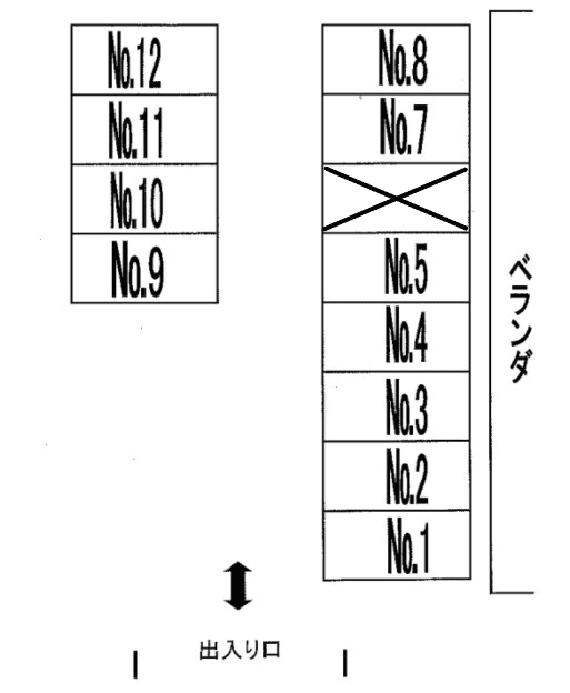 メゾンＴＡＫＩの駐車配置図