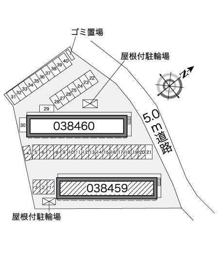 エスポワール　Ⅲ(38459)の駐車配置図