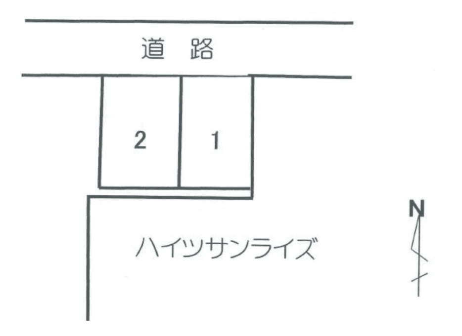 ハイツ サンライズ駐車場の駐車配置図