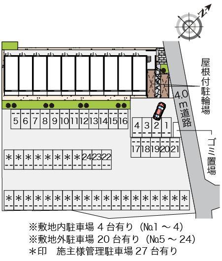 ミランダクレールコート新里(57183)の駐車配置図