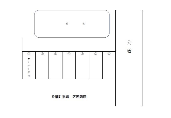 片瀬駐車場の駐車配置図