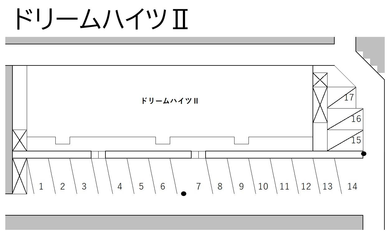 ドリームハイツⅡの駐車配置図