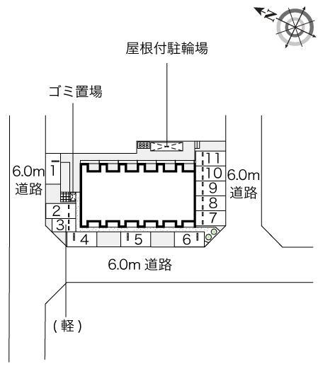 西新町(53693)の駐車配置図