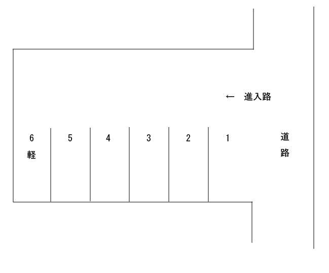井上様若松町月極駐車場の駐車配置図