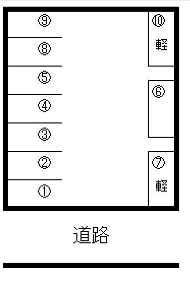 水元駐車場の駐車配置図