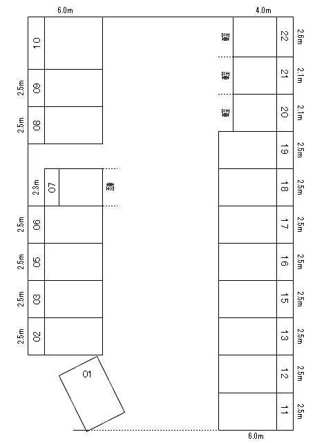 Ｍパーク坂之上（坂之上４丁目）の駐車配置図