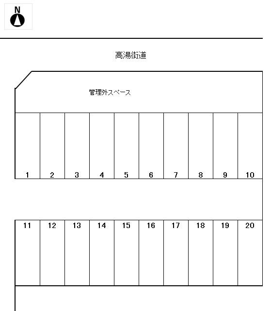 南中央パーキングの駐車配置図