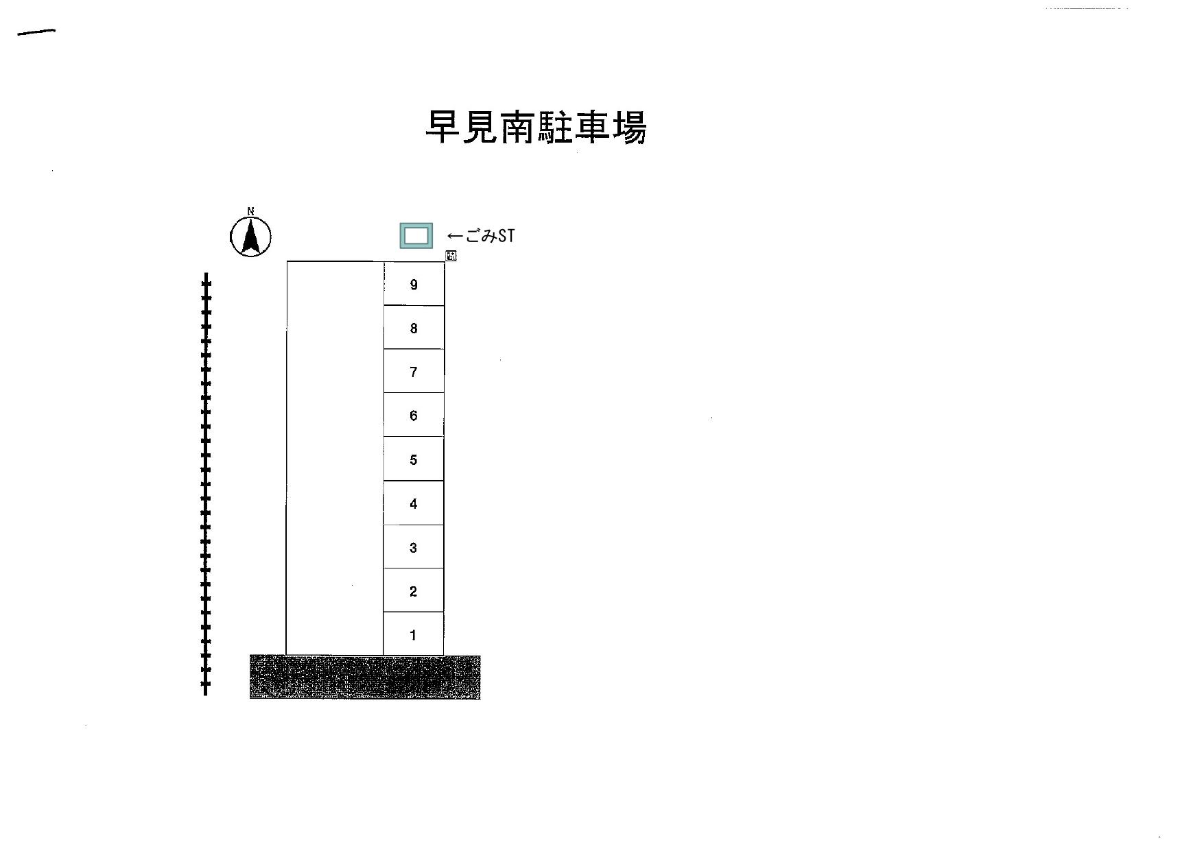 早見南駐車場の駐車配置図