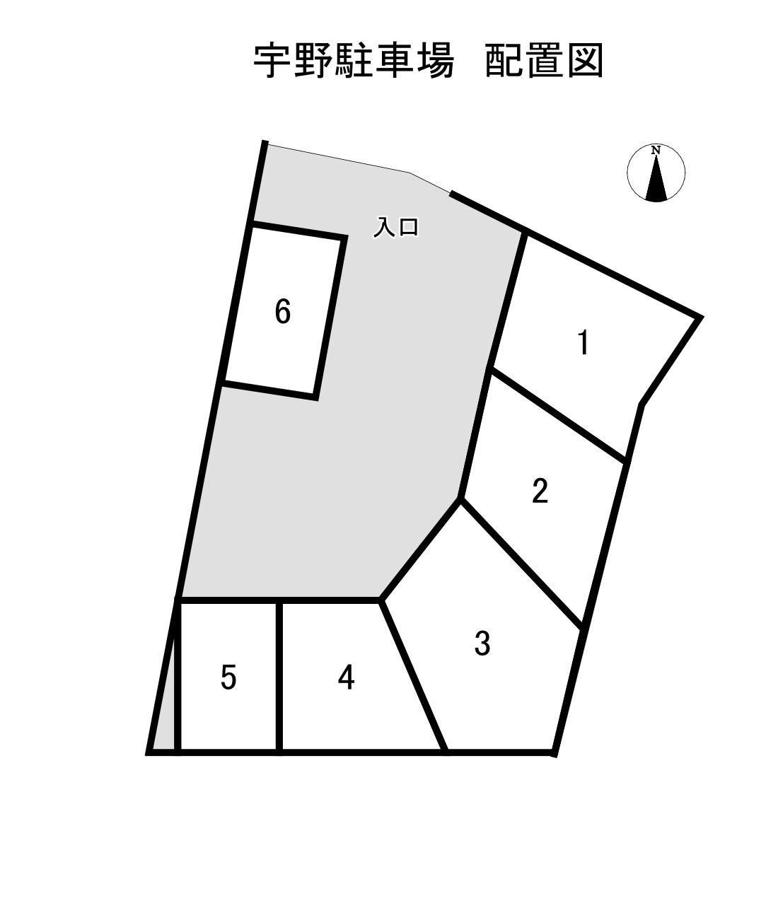 宇野駐車場の駐車配置図