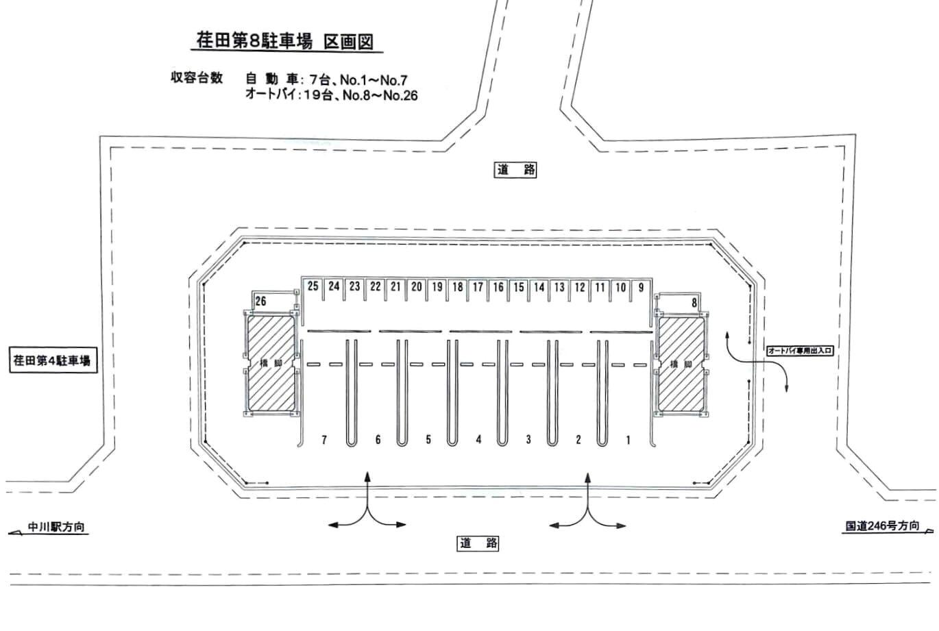 【TD】荏田第8駐車場の駐車配置図