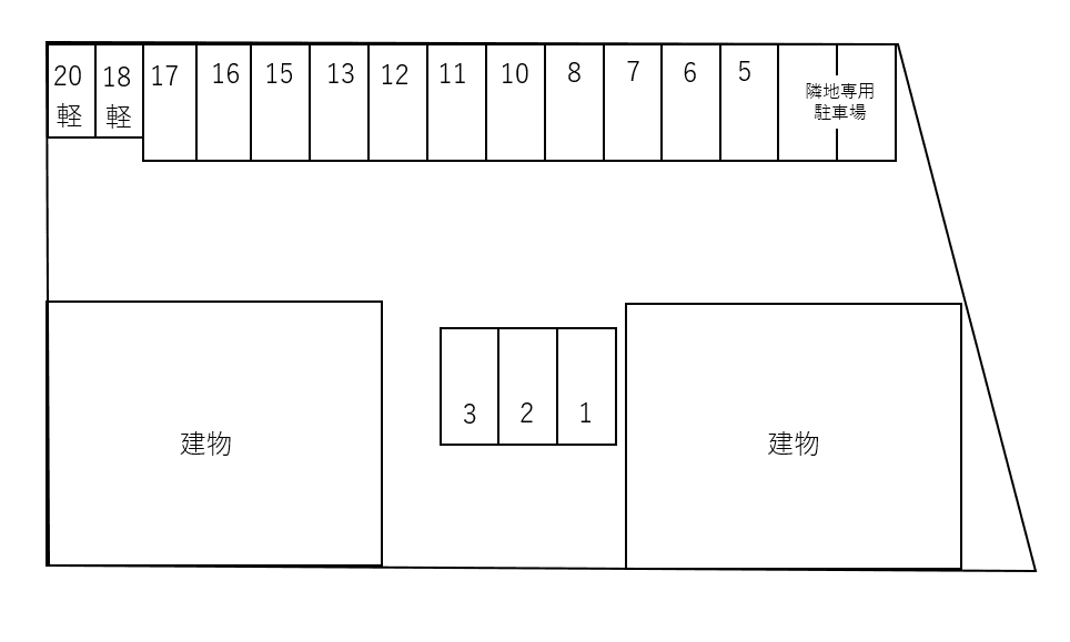 メゾン・ド・ウエスト　Ａの駐車配置図