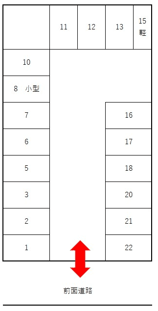 松村1丁目Kパーキングの駐車配置図