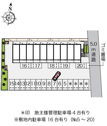 クレイノＲＡＭＡ(56018)の駐車配置図