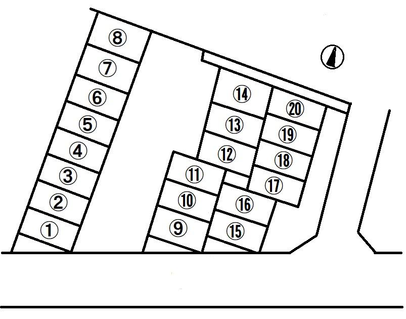 第6光パーキングの駐車配置図