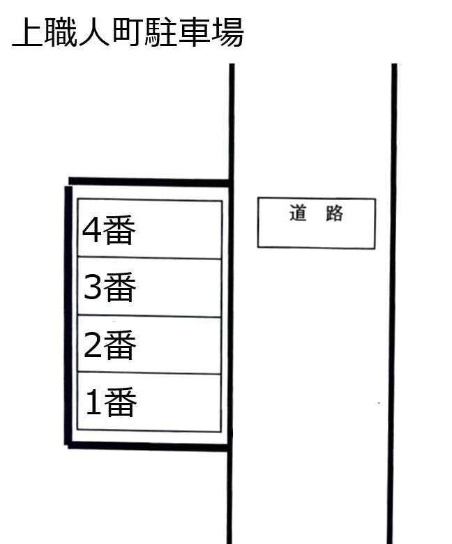 上職人町駐車場の駐車配置図