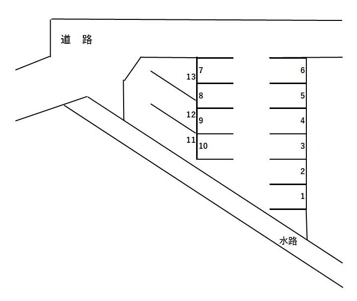 奥山駐車場の駐車配置図