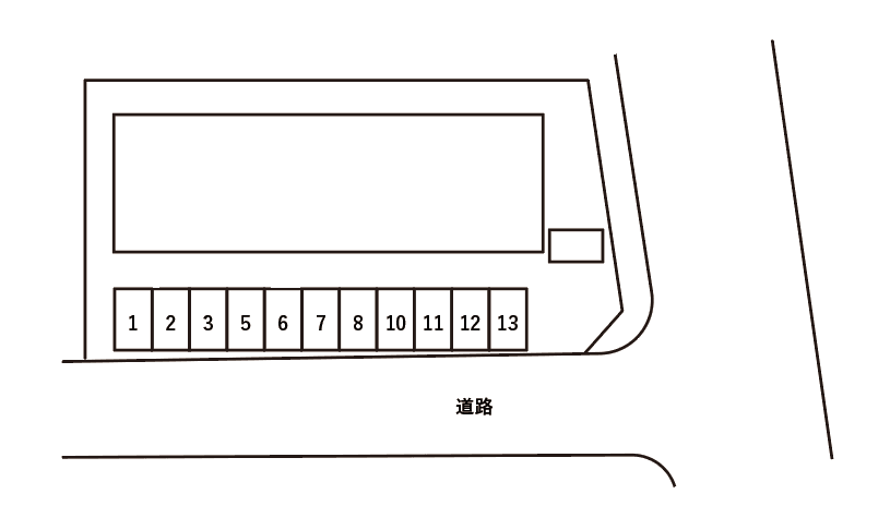 プランソレイユ　駐車場の駐車配置図