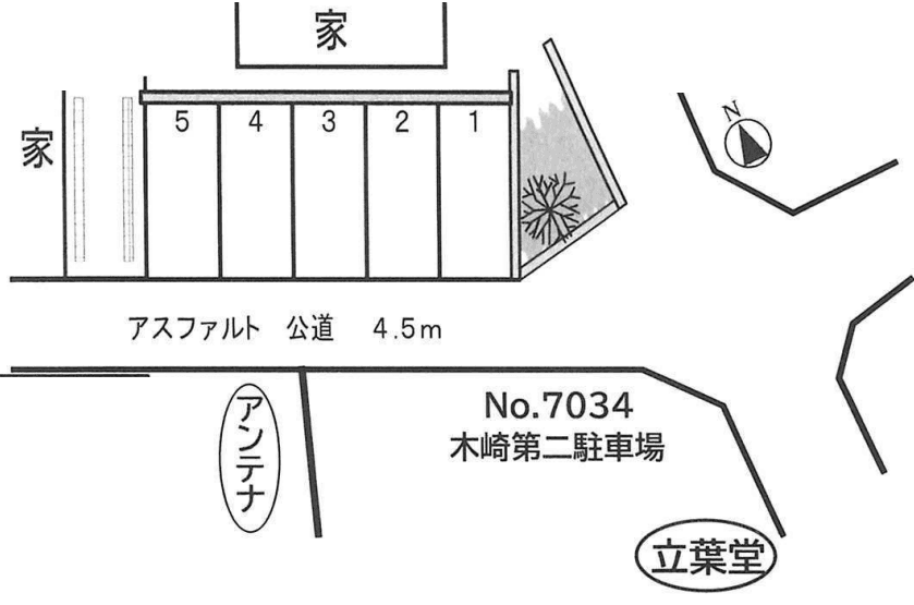 木崎駐車場の駐車配置図