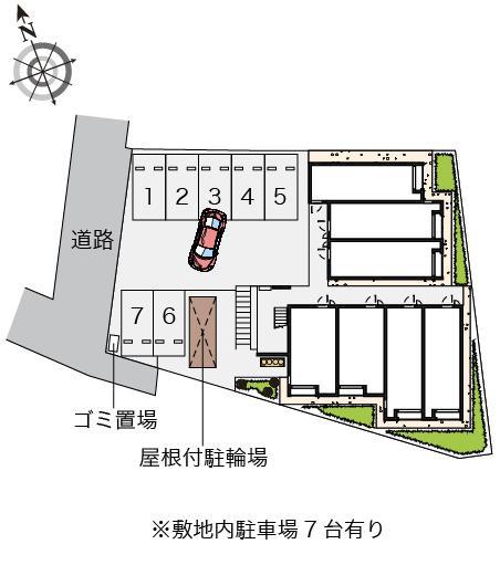 クレイノＳＫＹ　ＲＩＤＧＥ(56365)の駐車配置図