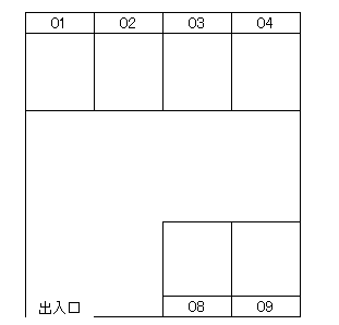 畝地駐車場（Mパーク伊敷NT1）の駐車配置図