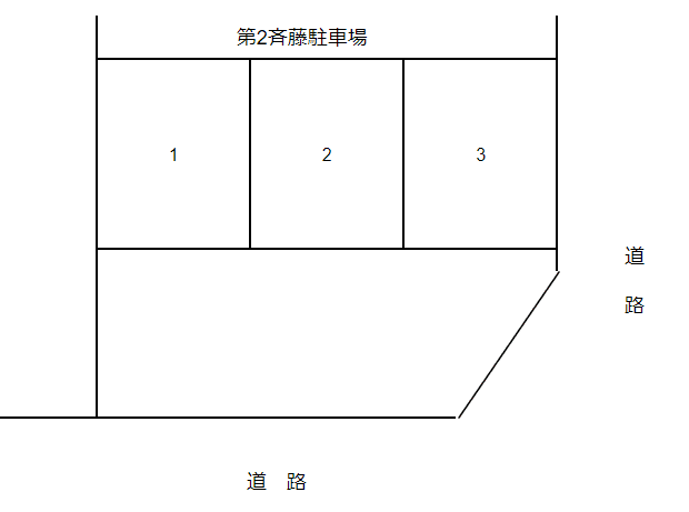 第２斉藤駐車場の駐車配置図