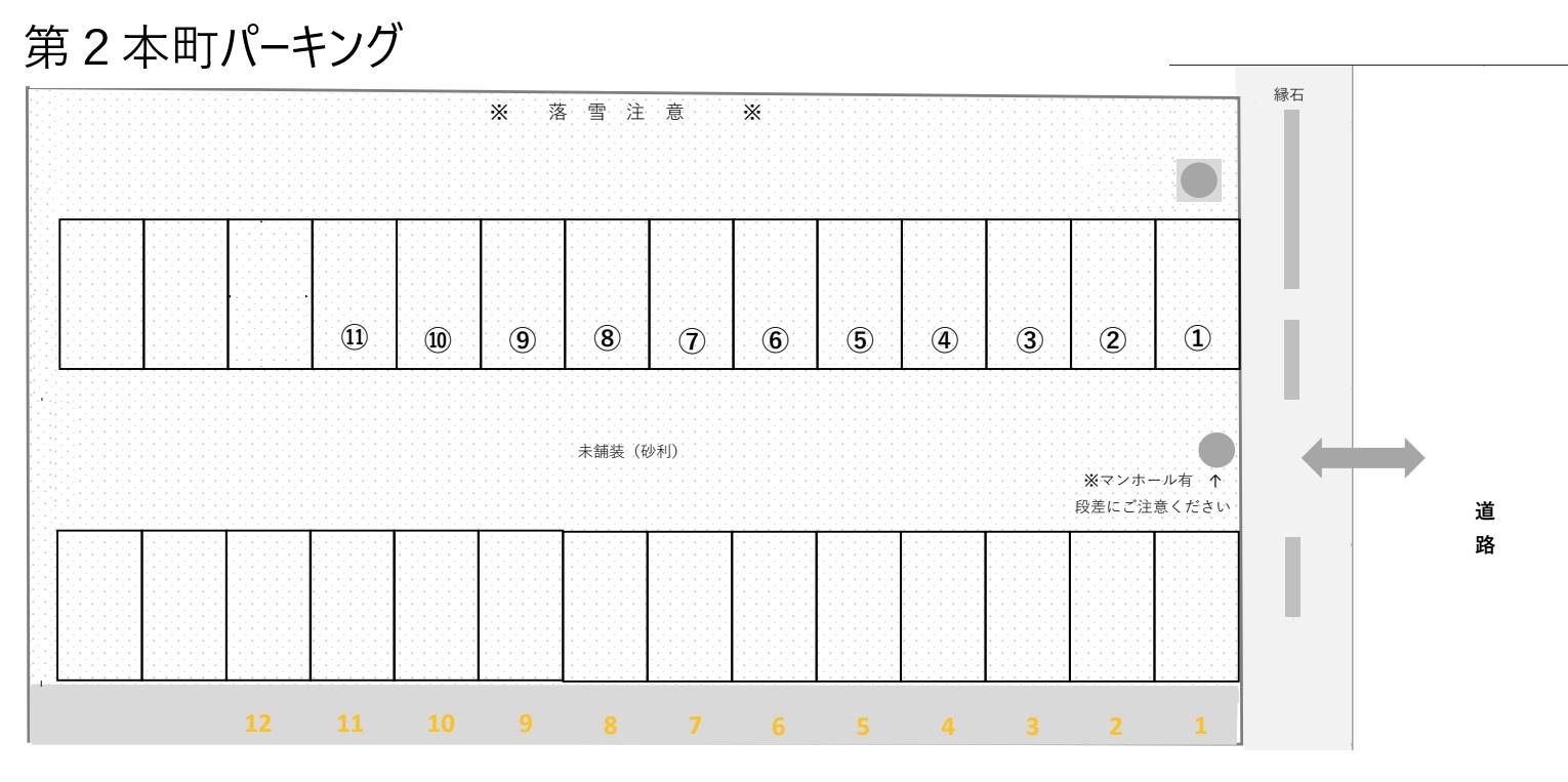第２本町パーキングの駐車配置図