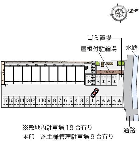 クレイノコミンチャーレドゥーエ(57350)の駐車配置図