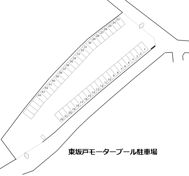東坂戸モータープール駐車場の駐車配置図