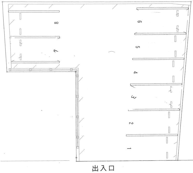 根本鈴木駐車場の駐車配置図