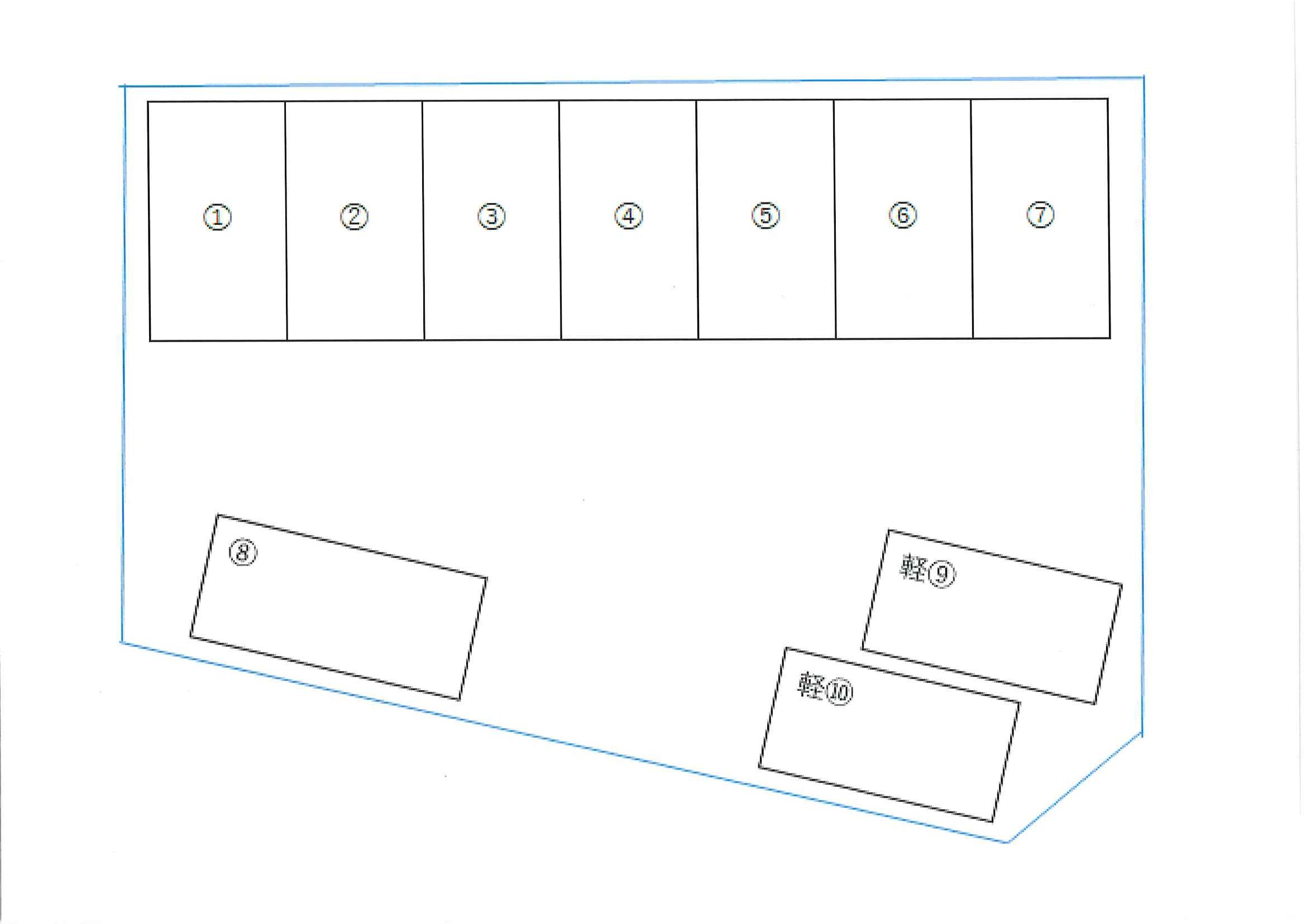 下戸田東中通り駐車場の駐車配置図