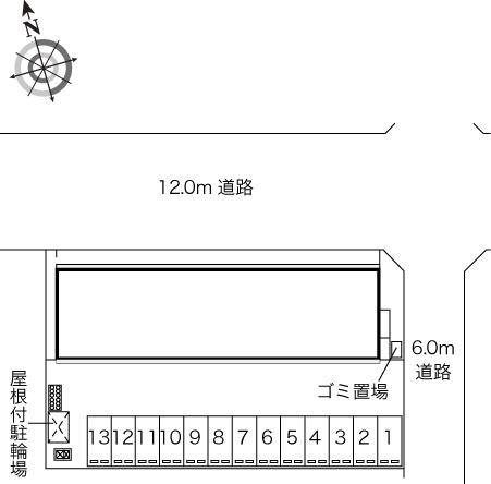 栄華西Ⅰ(39249)の駐車配置図