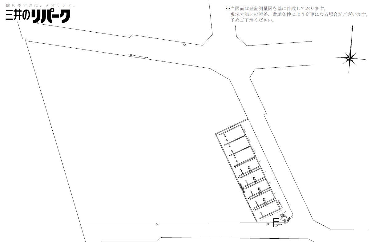 北烏山５丁目の駐車配置図