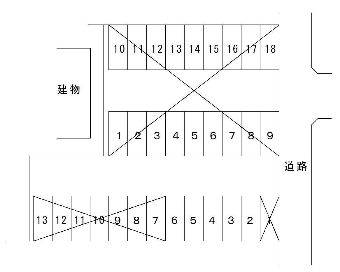 富澤安一他1名駐車場(1~6)の駐車配置図