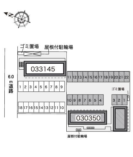 エレガンスＫ(30350)の駐車配置図