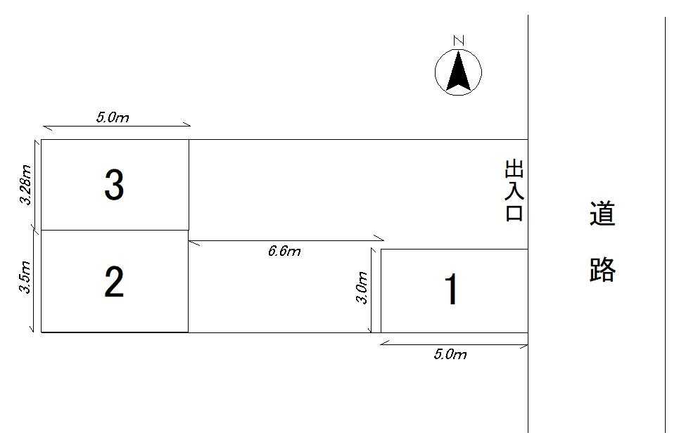 桃浜羽衣月極駐車場の駐車配置図