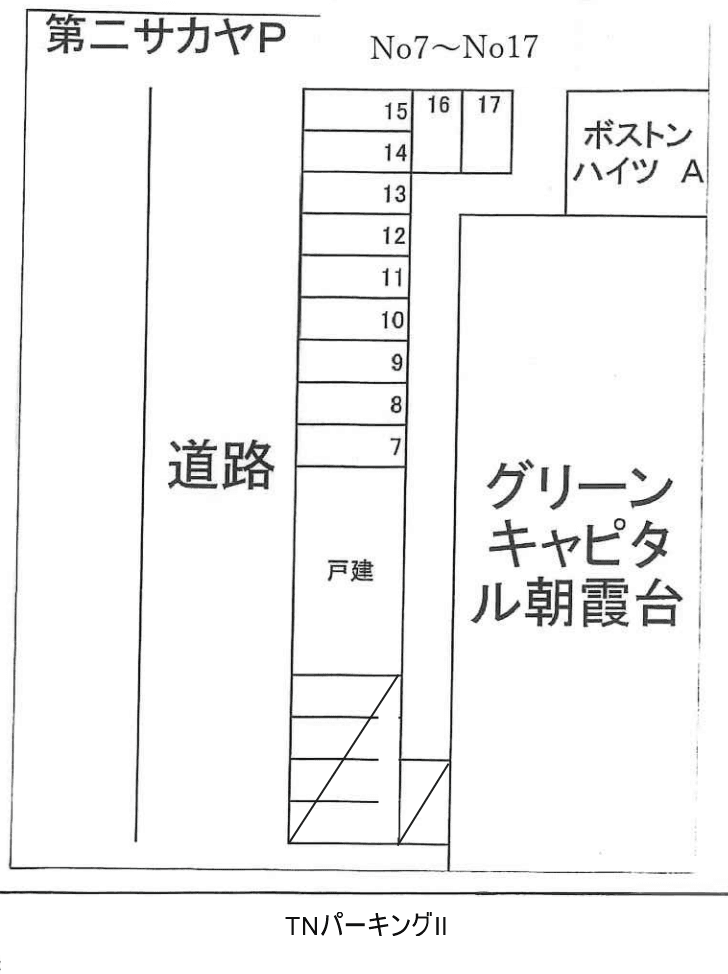 第二サカヤＰの駐車配置図