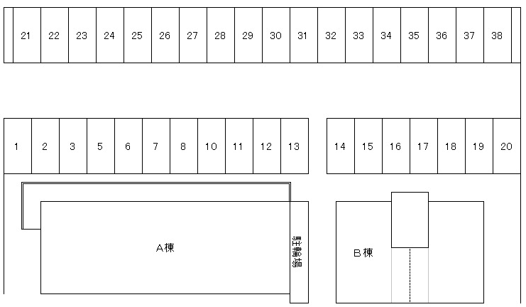 シャンリジエールパーキングの駐車配置図