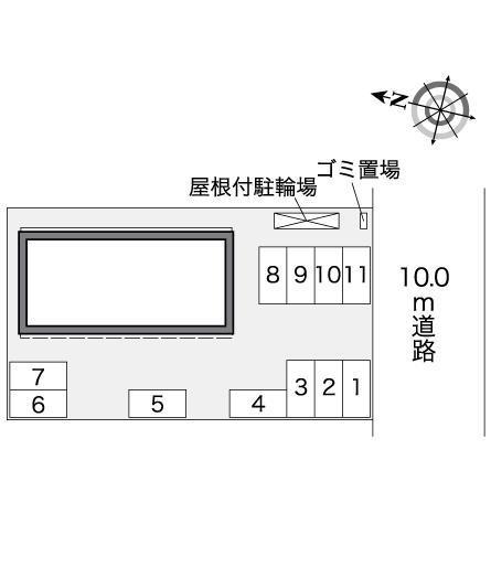 イーストビレッジ１(37867)の駐車配置図