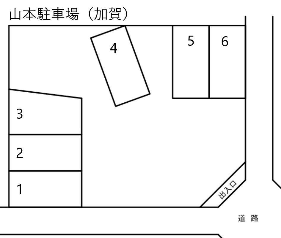 山本駐車場（加賀）の駐車配置図