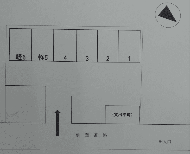 網場町Y月極駐車場の駐車配置図