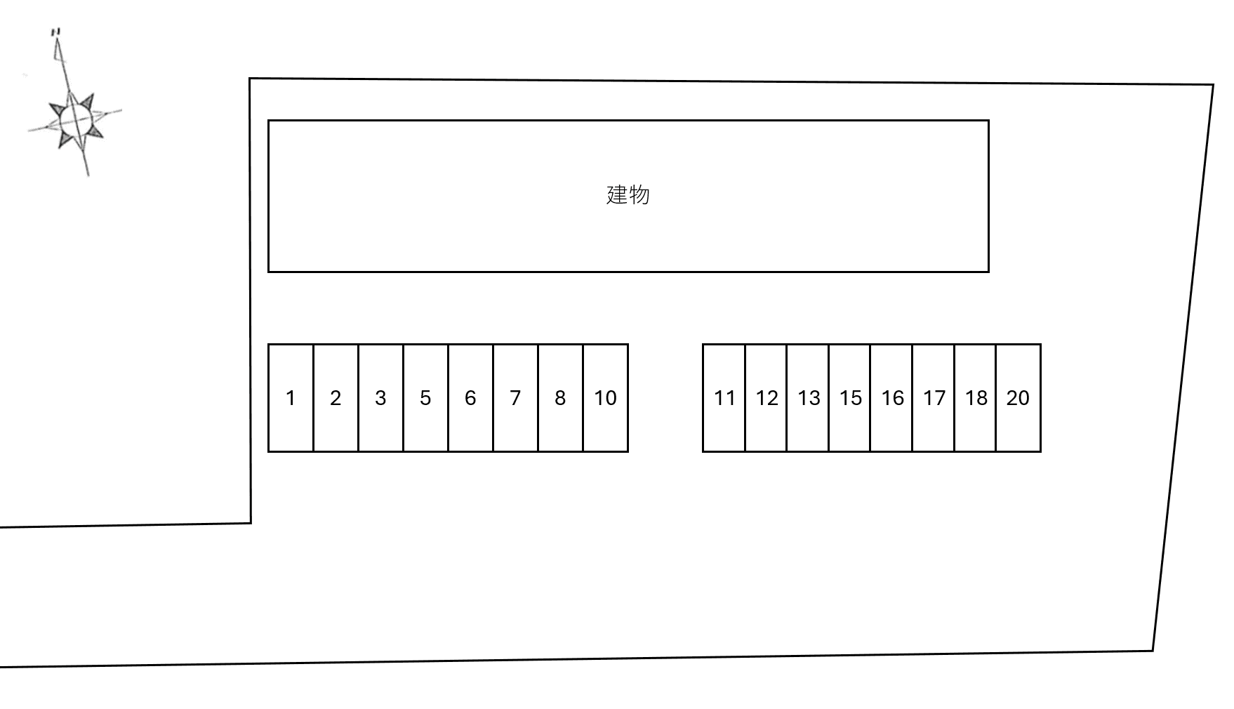 クレール　シャンテ　Ⅱの駐車配置図