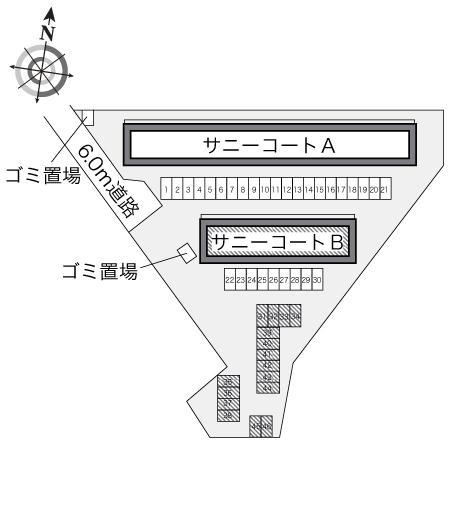 サニーコートＢ(22830)の駐車配置図