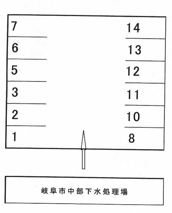 パーク祈年町の駐車配置図