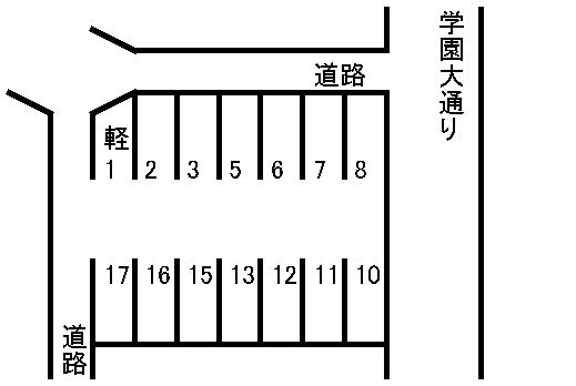 大江3丁目駐車場の駐車配置図