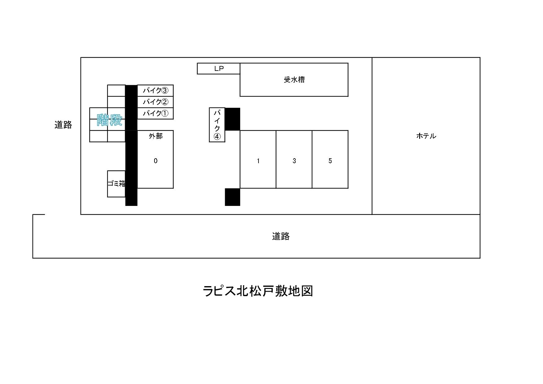 ラピス北松戸駐車場の駐車配置図
