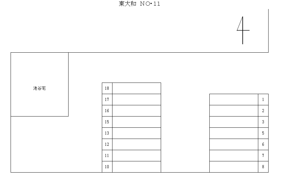 東大和－１１の駐車配置図