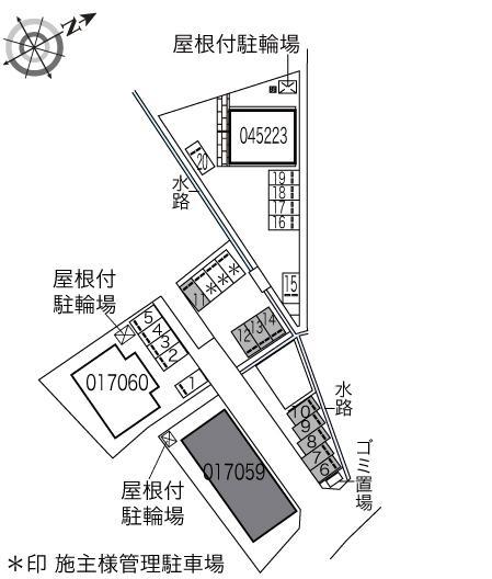蜷川１(17059)の駐車配置図