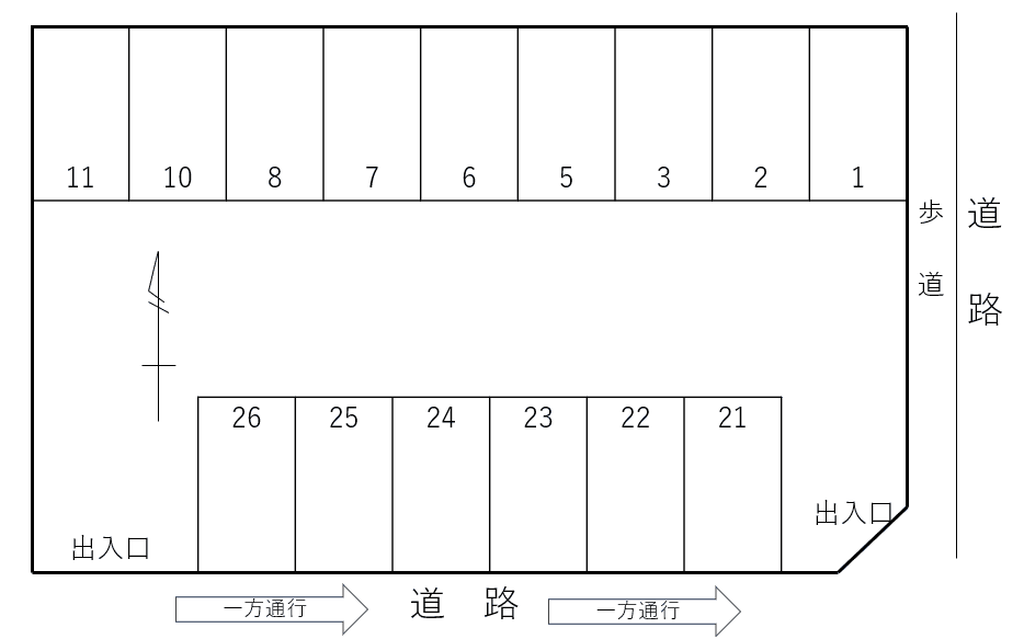 マルイワ・貴船二丁目駐車場の駐車配置図