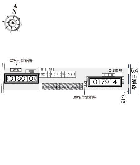 サニーコート上東Ｂ(18010)の駐車配置図