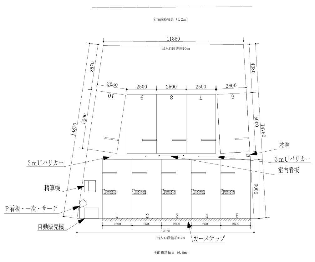 さくらパーク江波西1丁目の駐車配置図